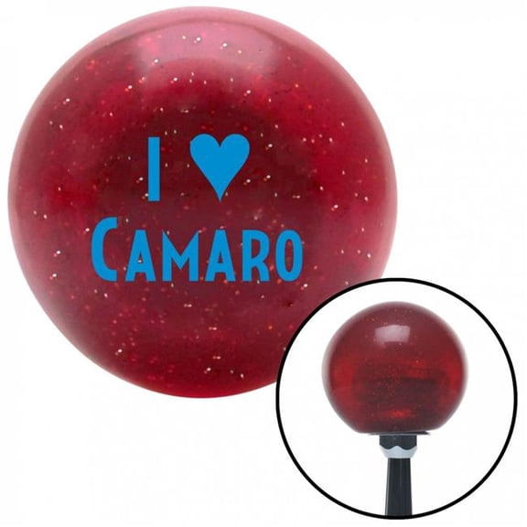 American Shifter 51110 Blue I 3 CAMARO Red Metal Flake Shift Knob with M16 x 1.5 Insert Shifter Auto Brody