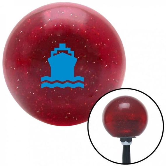 American Shifter 57448 Blue Marine Ship Red Metal Flake Shift Knob with M16 x 1.5 Insert Shifter Auto Brody
