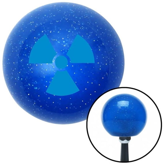 American Shifter 25430 Blue Nuclear Hazard Symbol Blue Metal Flake Shift Knob with M16 x 1.5 Insert Auto
