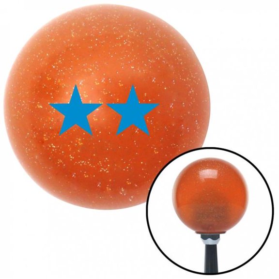 American Shifter 38492 Blue Officer 08 - Major General Orange Metal Flake Shift Knob with M16 x 1.5 Insert