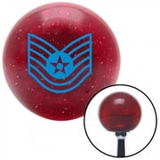 American Shifter 53616 Blue Technical Sergeant Red Metal Flake Shift Knob with M16 x 1.5 Insert Shifter