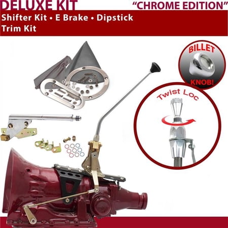 American Shifter C4 Shifter Kit Chrome 12 in. E Brake Trim Kit Dipstick for F81F3