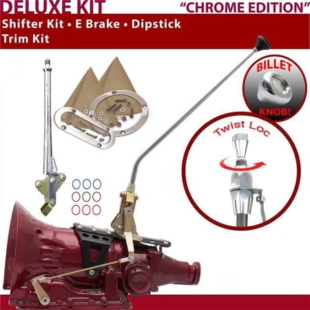 American Shifter C4 Shifter Kit Chrome 23 in. E Brake Trim Kit Dipstick for F83B6