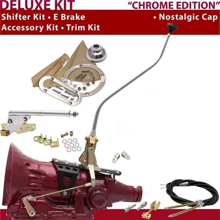 American Shifter C4 Shifter Kit Chrome 23 in. Swan E Brake Cable Clevis Trim Kit for DDCF5