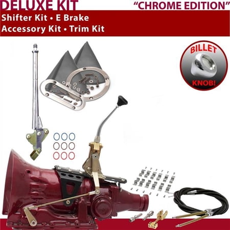 American Shifter C4 Shifter Kit Chrome 8 in. E Brake Cable Clamp Trim Kit for ECF36