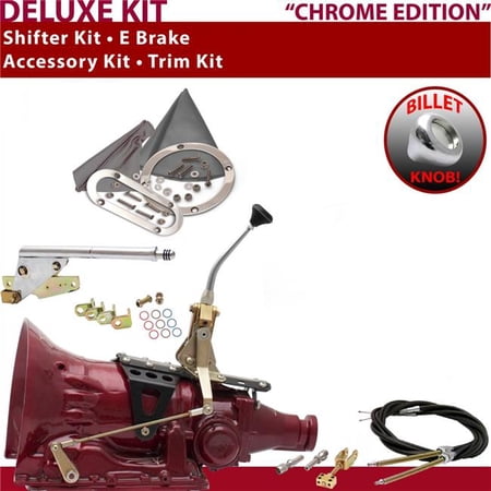American Shifter C4 Shifter Kit Chrome 8 in. E Brake Cable Trim Kit for ECF22