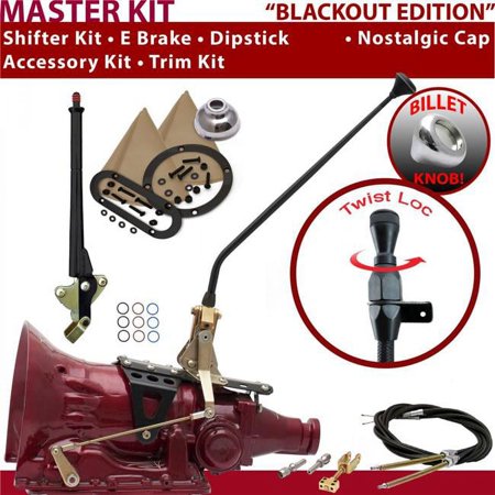 American Shifter C6 Shifter Kit Black 16 in. E Brake Cable Trim Kit Dipstick for F2320