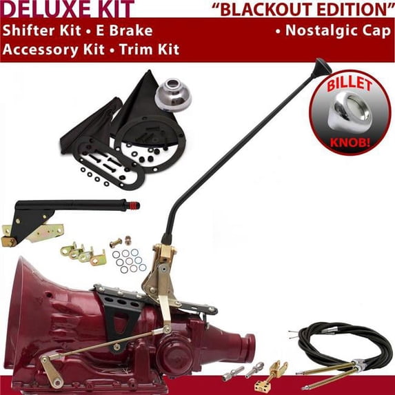 American Shifter C6 Shifter Kit Black 16 in. E Brake Cable Trim Kit for F22F2