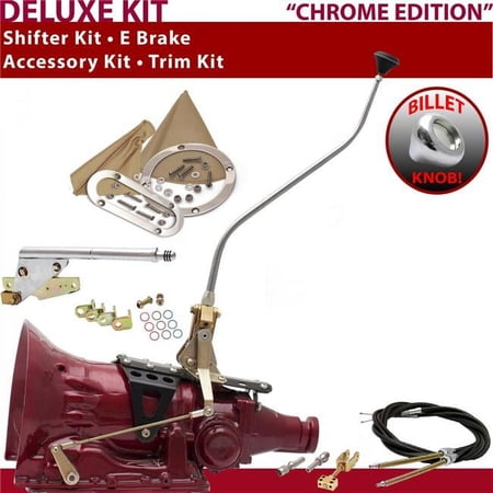 American Shifter C6 Shifter Kit Chrome 23 in. Swan E Brake Cable Trim Kit for F57DC