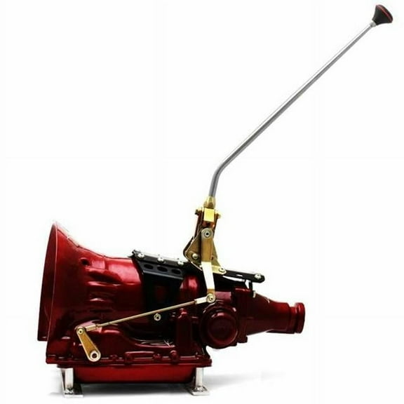 American Shifter Company 58907 GM 700 R4 Single Action Automatic Transmission Shifter Kit - 23 Single Bend Arm with Black Knob