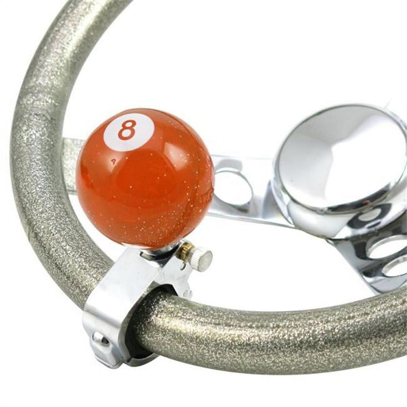 Orange 8 Ball Custom Shift Knob Translucent with Metal Flake