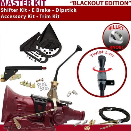 American Shifter FMX Shifter Kit Black 10 in. E Brake Cable Clevis Trim Kit Dipstick for EEF2A