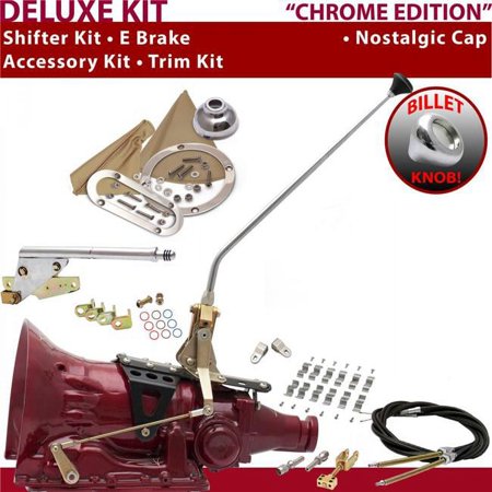 American Shifter FMX Shifter Kit Chrome 16 in. E Brake Cable Clamp Clevis Trim Kit for F240E
