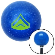American Shifter 26323 Green 02 Lance Corporal Blue Metal Flake Shift Knob with M16 x 1.5 Insert Shifter