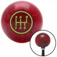 thumbnail image 1 of American Shifter 46640 Green 5 Speed Shift Pattern - 5RUR Red Metal Flake Shift Knob with M16 x 1.5 Insert, 1 of 1