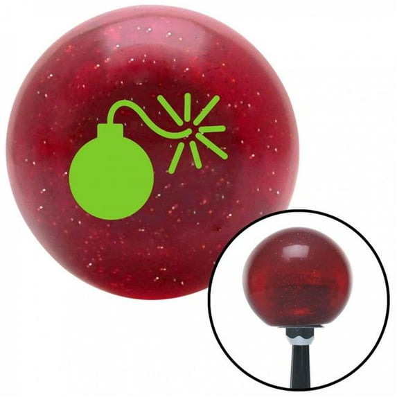 American Shifter 58451 Green Bomb Red Metal Flake Shift Knob with M16 x 1.5 Insert Shifter Auto Manual