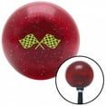 thumbnail image 1 of American Shifter 48032 Green Checkered Racing Flags Red Metal Flake Shift Knob with M16 x 1.5 Insert Auto, 1 of 1