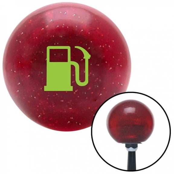 American Shifter 49599 Green Gas Station Tank Red Metal Flake Shift Knob with M16 x 1.5 Insert Shifter