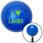 American Shifter 23990 Green I 3 LAMBO Blue Metal Flake Shift Knob with M16 x 1.5 Insert Shifter Auto