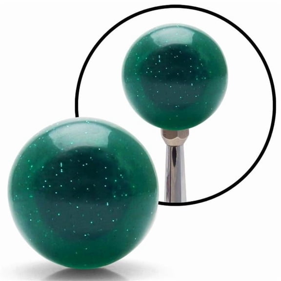 American Shifter Green Metal Flake Shift Knob with 0.375-16 Insert Shifter Auto Manual Custom Brody