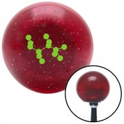 American Shifter 54824 Green Molecule Structure Red Metal Flake Shift Knob with M16 x 1.5 Insert Shifter