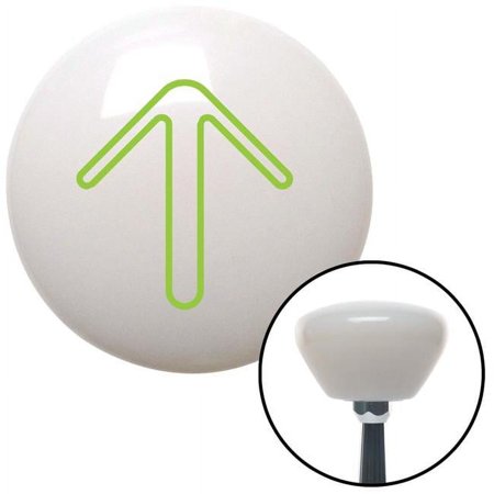 American Shifter Green Pointing Arrow Up White Retro Shift Knob with M16 x 1.5 Insert Shifter Auto Brody