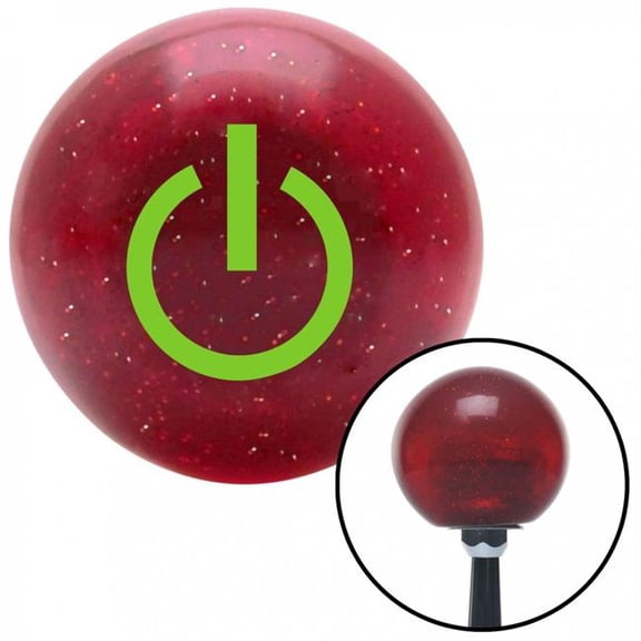 American Shifter 56035 Green Power Red Metal Flake Shift Knob with M16 x 1.5 Insert Shifter Auto Manual