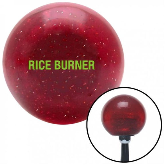 American Shifter 56320 Green Rice Burner Red Metal Flake Shift Knob with M16 x 1.5 Insert Shifter Auto