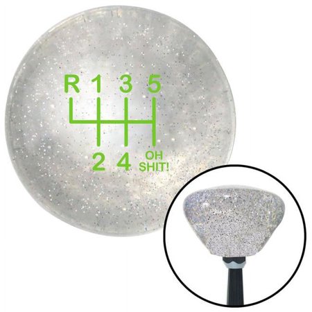 American Shifter 168079 Green Shift Pattern OS20n Clear Retro Metal Flake Shift Knob with M16 x 1.5 Insert Brody