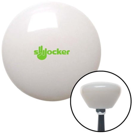 American Shifter Green Shocker Text White Retro Shift Knob with M16 x 1.5 Insert Shifter Auto Manual Brody