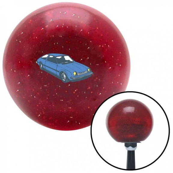 American Shifter 60097 Hatchback Blue Red Metal Flake Shift Knob with M16 x 1.5 Insert Shifter Auto Brody