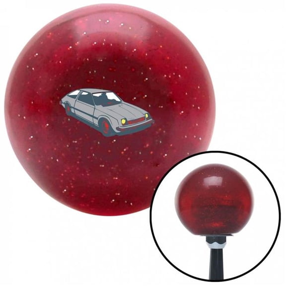 American Shifter 60098 Hatchback Grey Red Metal Flake Shift Knob with M16 x 1.5 Insert Shifter Auto Brody