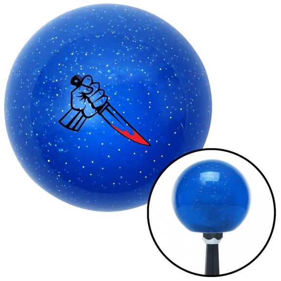 American Shifter 27957 Killer Hand Blue Metal Flake Shift Knob with M16 x 1.5 Insert Shifter Auto Manual