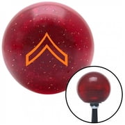 American Shifter 58268 Orange 01 Private First Class Red Metal Flake Shift Knob with M16 x 1.5 Insert Auto