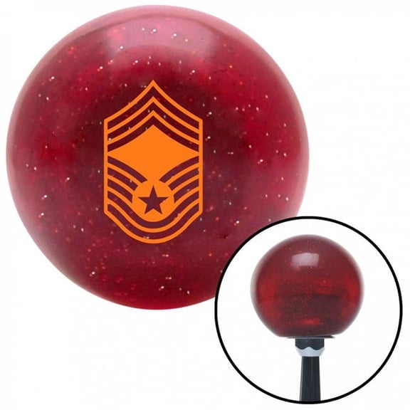 American Shifter 53650 Orange Chief Master Sergeant Red Metal Flake Shift Knob with M16 x 1.5 Insert Auto