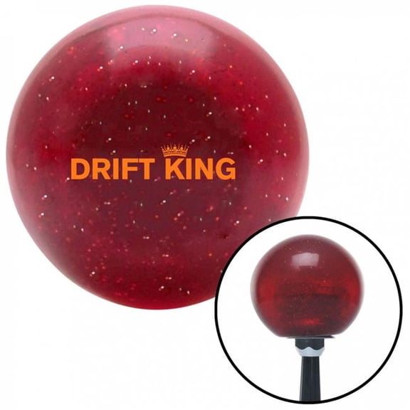 American Shifter 56164 Orange Drift King Red Metal Flake Shift Knob with M16 x 1.5 Insert Shifter Auto