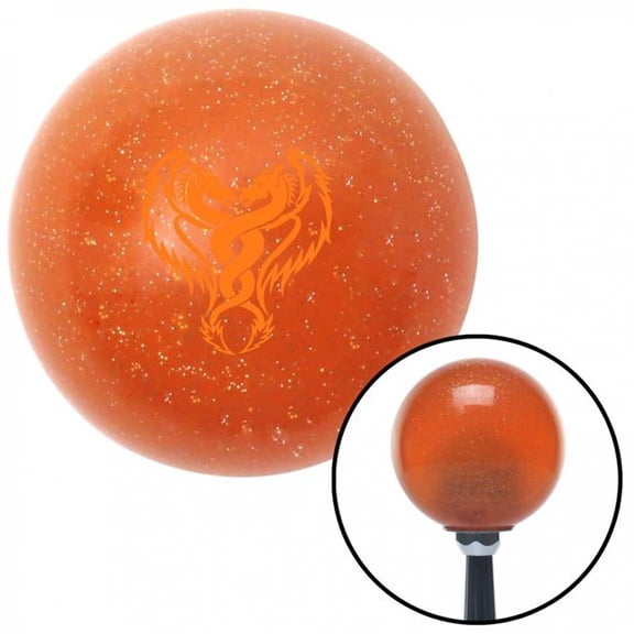 American Shifter 37710 Orange Dual Dragons Orange Metal Flake Shift Knob with M16 x 1.5 Insert Shifter