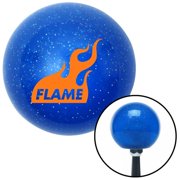 American Shifter 23392 Orange Flame Icon Blue Metal Flake Shift Knob with M16 x 1.5 Insert Shifter Auto