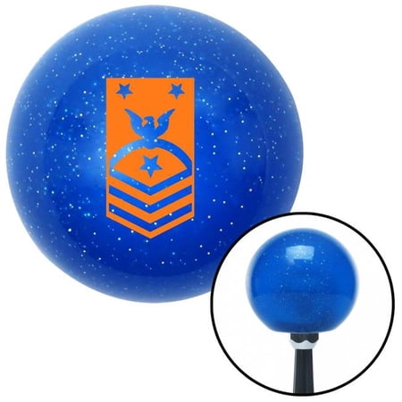 American Shifter 26228 Orange Force or Fleet Command Master Chief Blue Metal Flake Shift Knob - M16 x 1.5 Insert