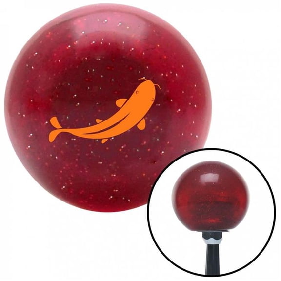 American Shifter 57679 Orange Marine Koi Red Metal Flake Shift Knob with M16 x 1.5 Insert Shifter Auto