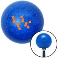 thumbnail image 1 of American Shifter 25424 Orange Molecule Structure Blue Metal Flake Shift Knob with M16 x 1.5 Insert Shifter, 1 of 1