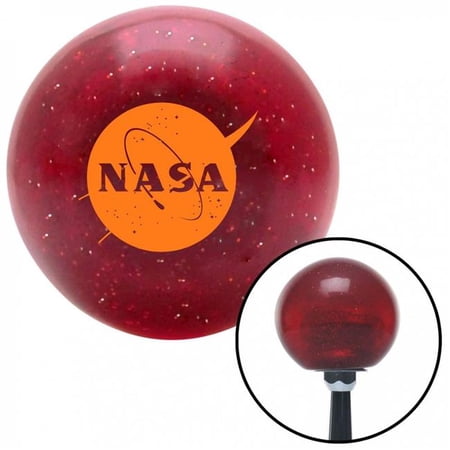 American Shifter 58546 Orange Nasa Logo Circle Red Metal Flake Shift Knob with M16 x 1.5 Insert Shifter
