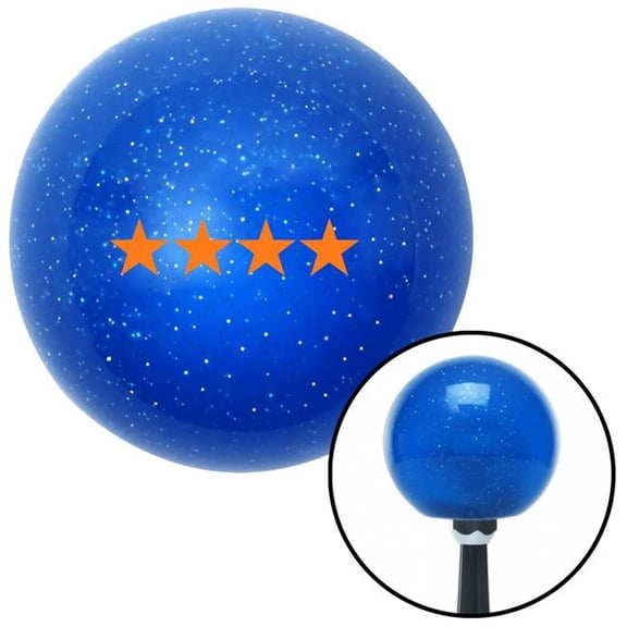 American Shifter 26444 Orange Officer 10 - General Blue Metal Flake Shift Knob with M16 x 1.5 Insert Thread Auto