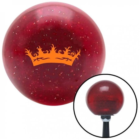 American Shifter 50727 Orange Prince Crown Red Metal Flake Shift Knob with M16 x 1.5 Insert Shifter Auto
