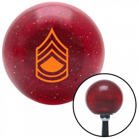 American Shifter 58012 Orange Sergeant First Class Red Metal Flake Shift Knob with M16 x 1.5 Insert Auto