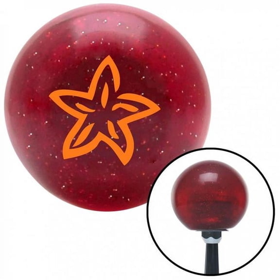 American Shifter 57163 Orange Starfish Red Metal Flake Shift Knob with M16 x 1.5 Insert Shifter Auto Brody