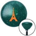 thumbnail image 1 of American Shifter  Orange The Eiffel Tower Green Retro Metal Flake Shift Knob with M16 x 1.5 Insert Brody, 1 of 1