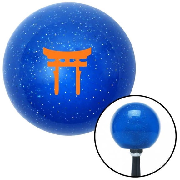 American Shifter 25360 Orange Torii Blue Metal Flake Shift Knob with M16 x 1.5 Insert Shifter Auto Manual