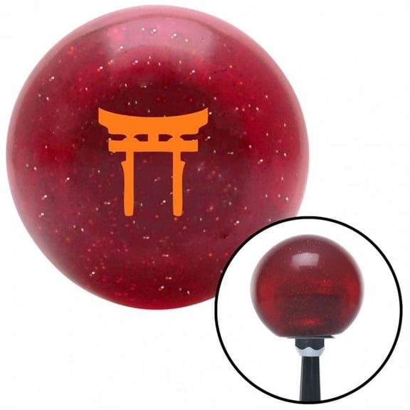 American Shifter 54761 Orange Torii Red Metal Flake Shift Knob with M16 x 1.5 Insert Shifter Auto Manual