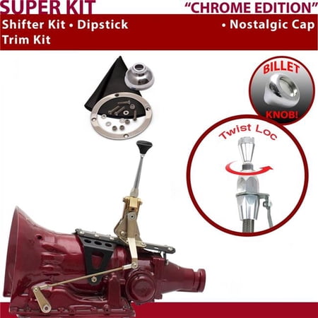 American Shifter PG Shifter Kit Chrome 6 in. Trim Kit Dipstick for EC93F